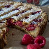 Raspberry Linzer Tart